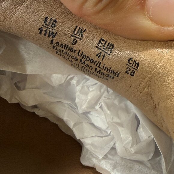 Shoe Dazzle Blue Denim Heels with Brown Strap - Picture 3 of 16